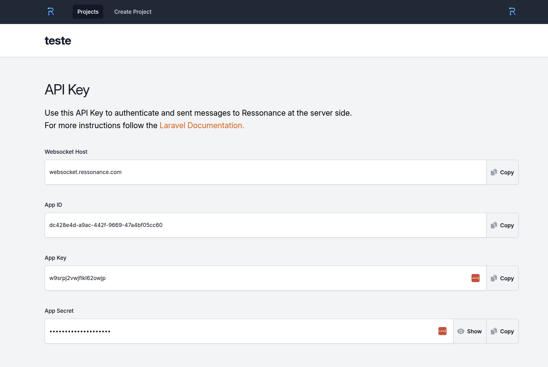 Detail Page of Ressonance App
