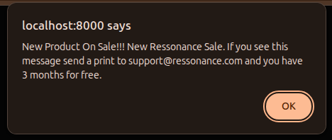 Browser Alert ressonance on sale